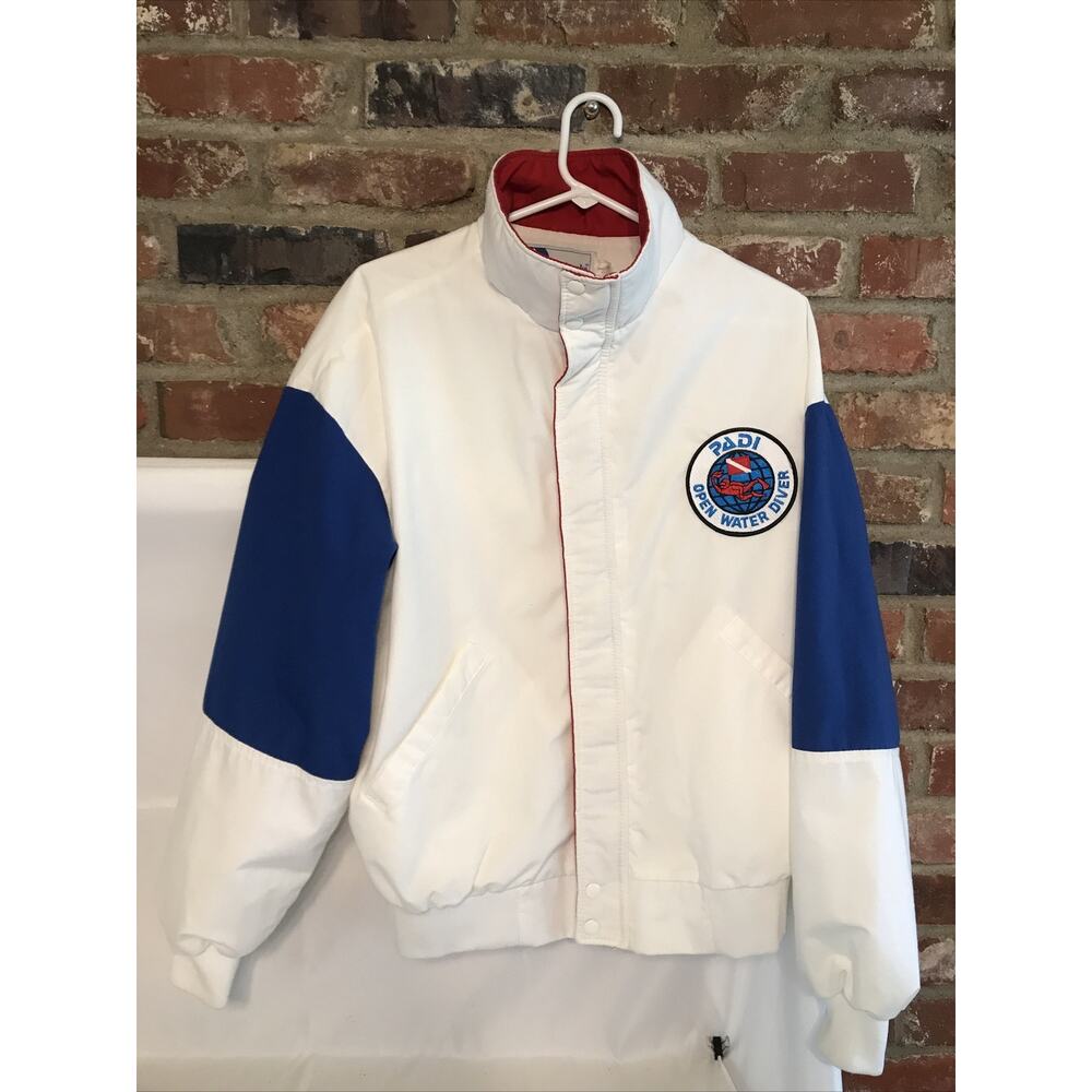 Padi Open Water Diver Full Zip Retro Jacket Dunbrooke Mens Large Made in USA